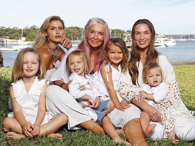 Yvonne Tozzi with her daughters Cheyenne and Tahyna, and grandchildren Dahlia, 3, Echo 6, Oisin, 3, and Tadhg, 1. Picture: Tim Hunter