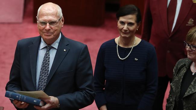 Jim Molan is sworn in as a Senator for NSW. Picture: Kym Smith