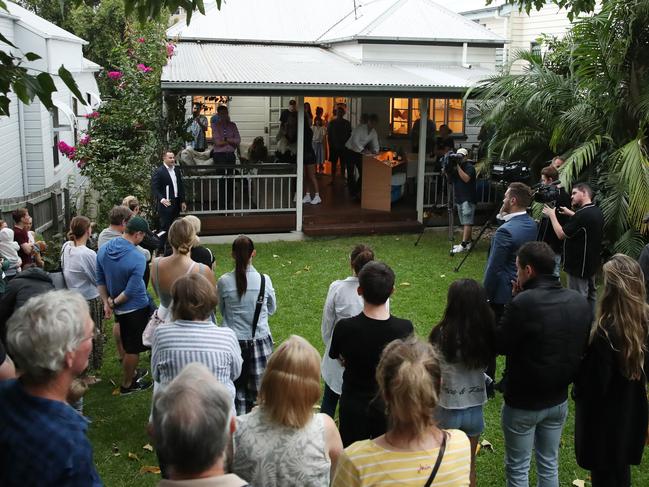 Auction of the Bluey House on Charlotte St, Paddington. Picture: Zak Simmonds