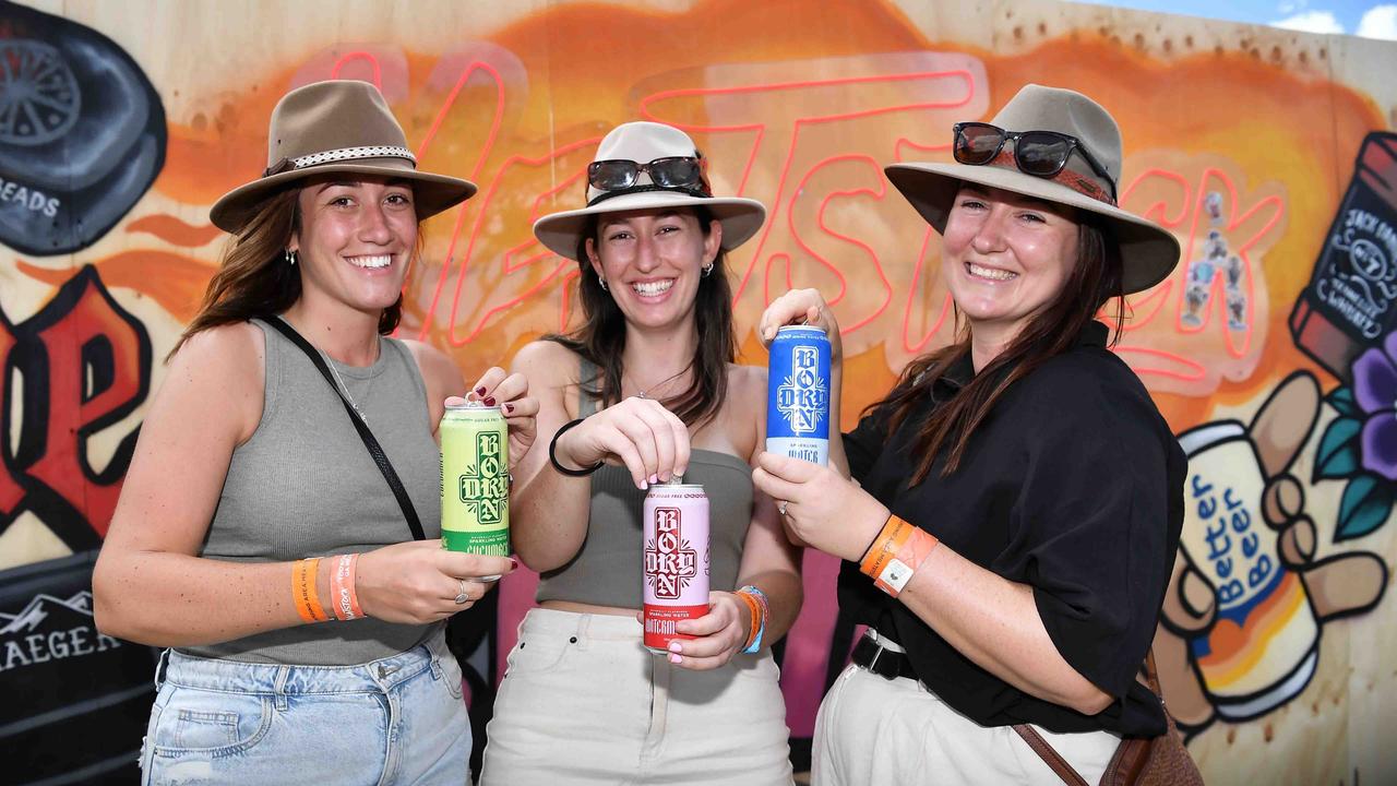 Madilyn, Eloise and Ally Turnbull at Meatstock, Toowoomba Showgrounds. Picture: Patrick Woods.