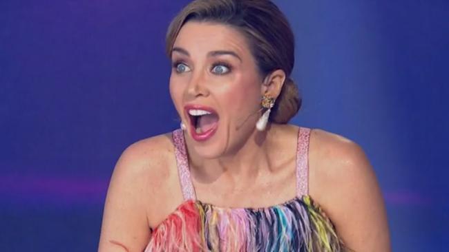 Dannii Minogue was the only person to correctly guess who it was. Picture: Channel 10