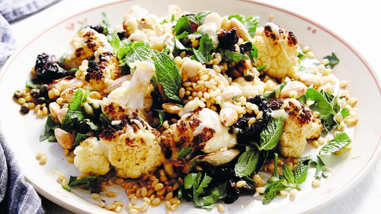 Yum: roasted cauliflower and wheat salad. Photo: Amelle Habib