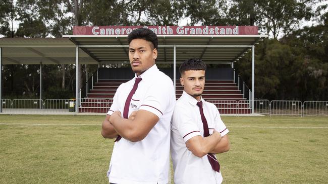 Xavier Stowers and Jardyn Stilinovich-Watene were the best New Faces at Marsden State High School. (News Corp/Attila Csaszar)