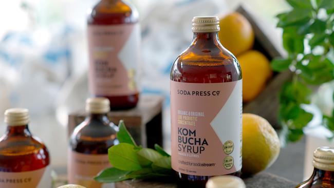 SodaStream and Soda Press Co have teamed up to offer a kombucha range, they say works great with spirits. Picture: Supplied 