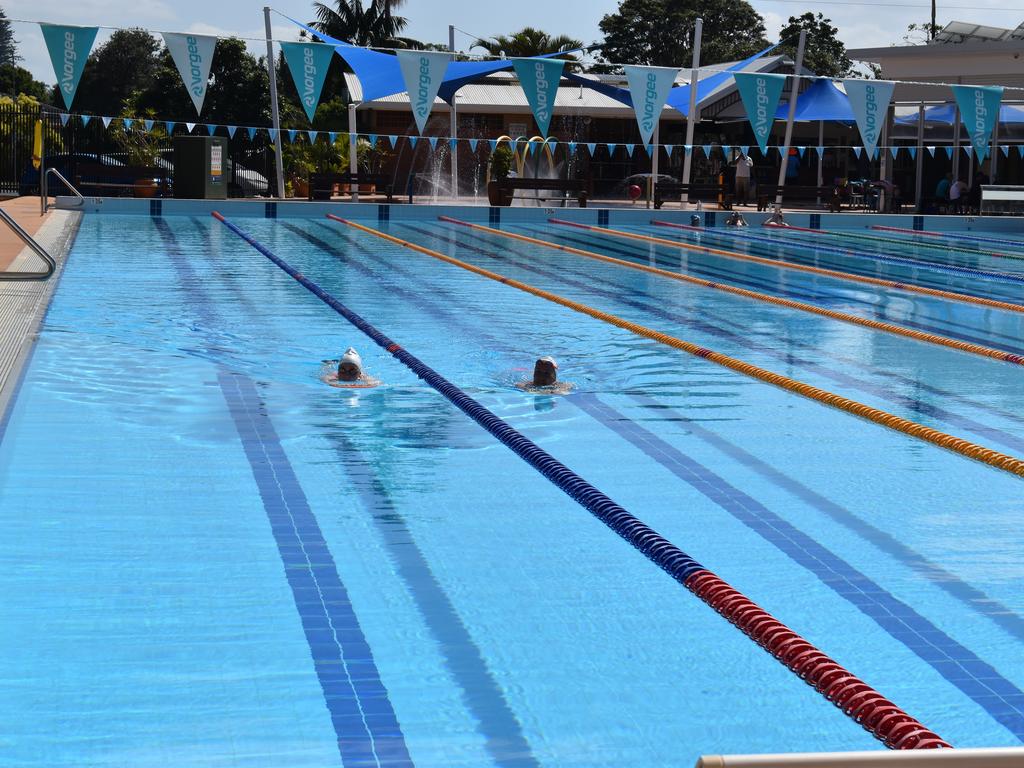 A few of the high performance camp complete their training at the Alstonville Aquatic centre.