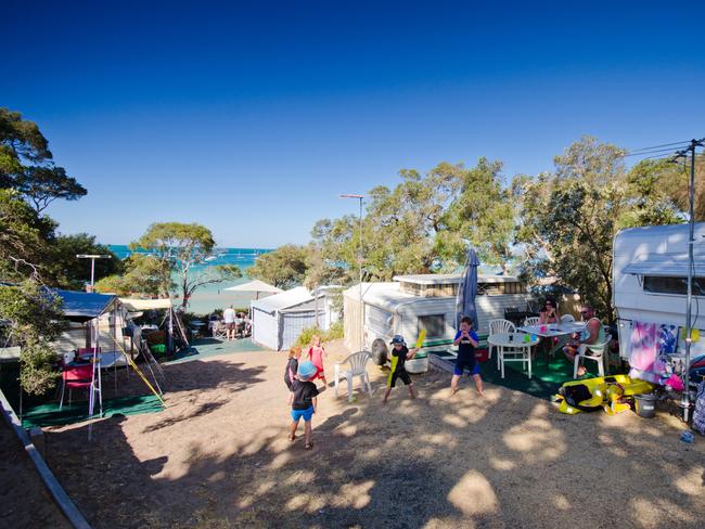Sorrento foreshore stretches for 1km along the beach.