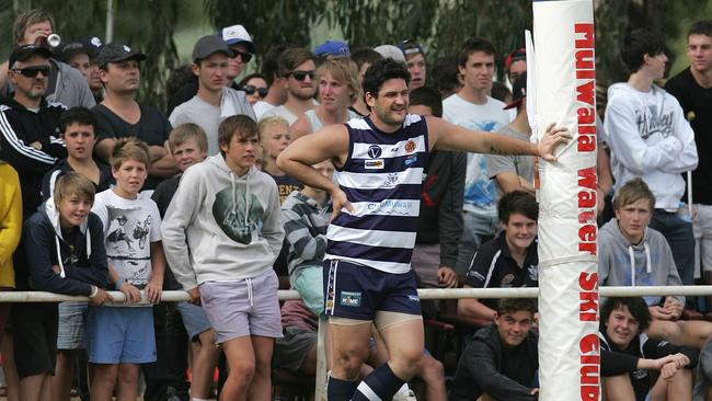 Brendan Fevola’s debut match for Yarrawonga at Mulwala in 2012 attracted a massive crowd.