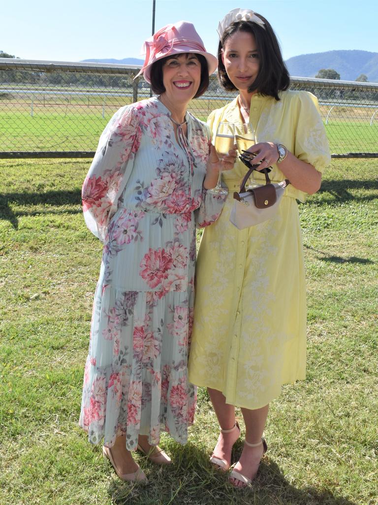 Vicki Carlos and Amanda Millers at the 2023 Rockhampton Girls Grammar 21st Race Day.