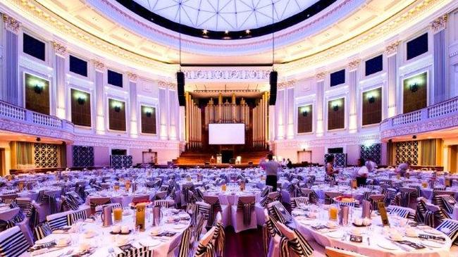 Brisbane City Hall’s ballroom is one of the most popular formal venues. Picture: Brisbane City Hall