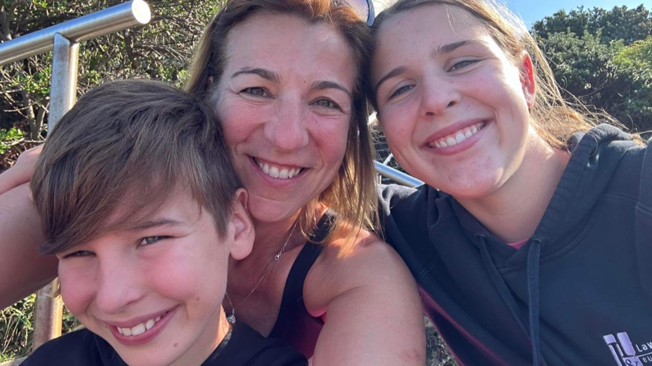 Mum Emma Lovell, with daughter Aimee and son Harry, 10, a keen singer himself who also wanted to go to the Taylor Swift concert. Picture: Supplied