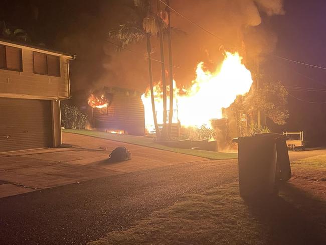 A fire has destroyed a home in Somerset overnight with police deeming the fire as non-suspicious. Photo: Gary Jones/Facebook