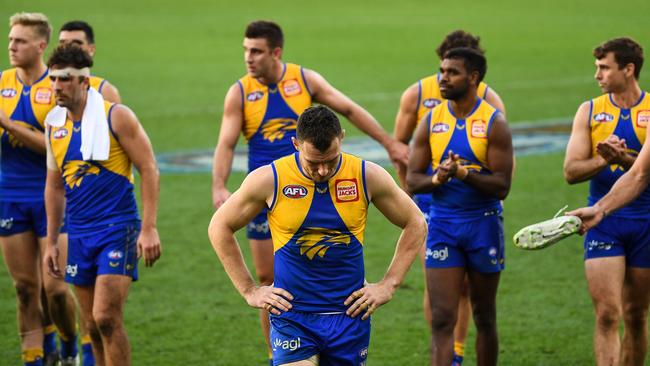 The Eagles spurned a golden chance to prove they were a legitimate contender. Picture: AFL Photos/Getty Images