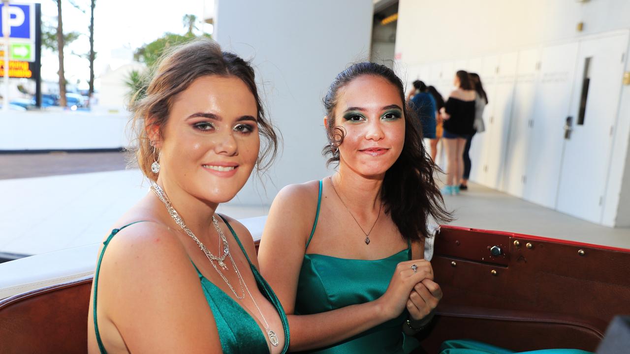 20th November 2020, - Sophie Sutherland and Gabrielle Wilks - Upper Coomera State High formal held at Mantra on View Surfers paradise, Gold Coast. Photo: Scott Powick Newscorp