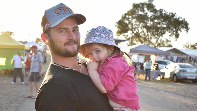 Families at the Lights on the Hill Trucking Memorial event at Gatton on Saturday, September 30, 2023.