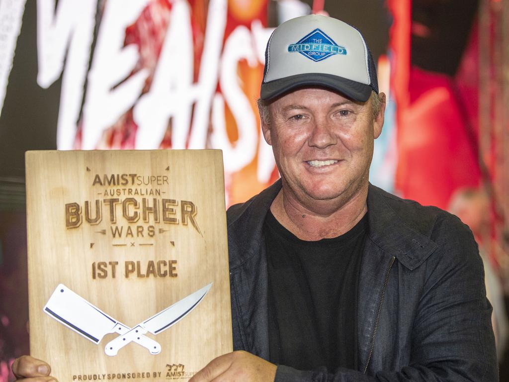 Paul Lavelle from Roma won the Butcher Wars at Meatstock, Toowoomba Showgrounds. Saturday, April 9, 2022. Picture: Nev Madsen.