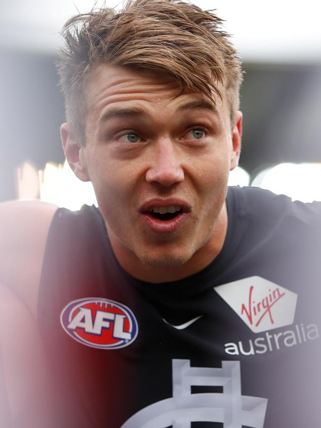 Patrick Cripps earned more free kicks for than any other player in 2018. Pic: Getty Images