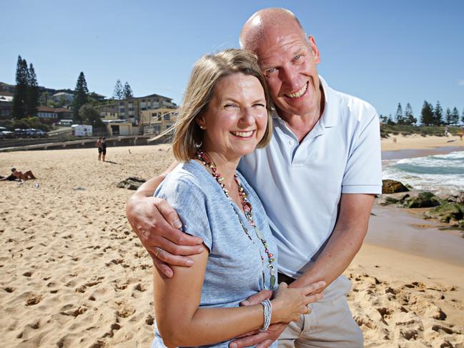 Jurgen Schmechel and wife Ingrid Messner at South Curl Curl rockpool. Picture: Adam Yip / Manly Daily