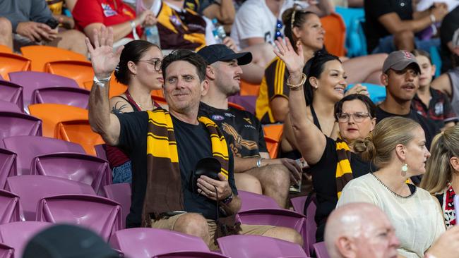 Fans at the Gold Coast Suns v Hawthorn AFL match at TIO Stadium. Picture: Pema Tamang Pakhrin