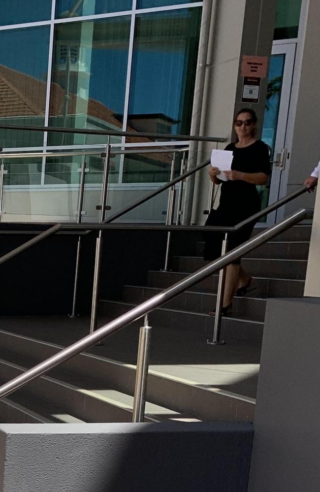 Lacey Jade Hopgood leaves Rockhampton Courthouse on February 28, 2022.