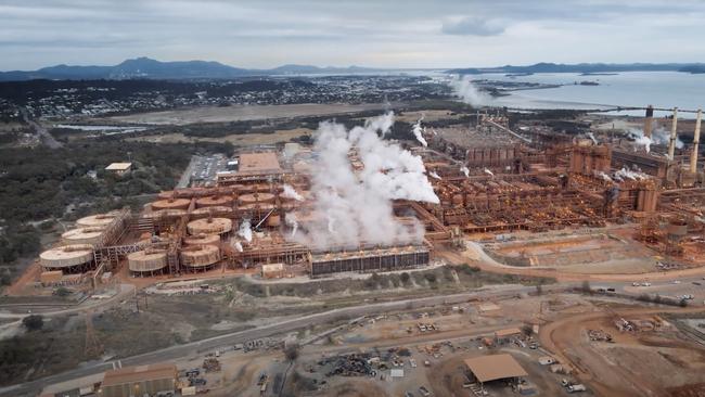 Alumina’s Gladstone refinery in Queensland.