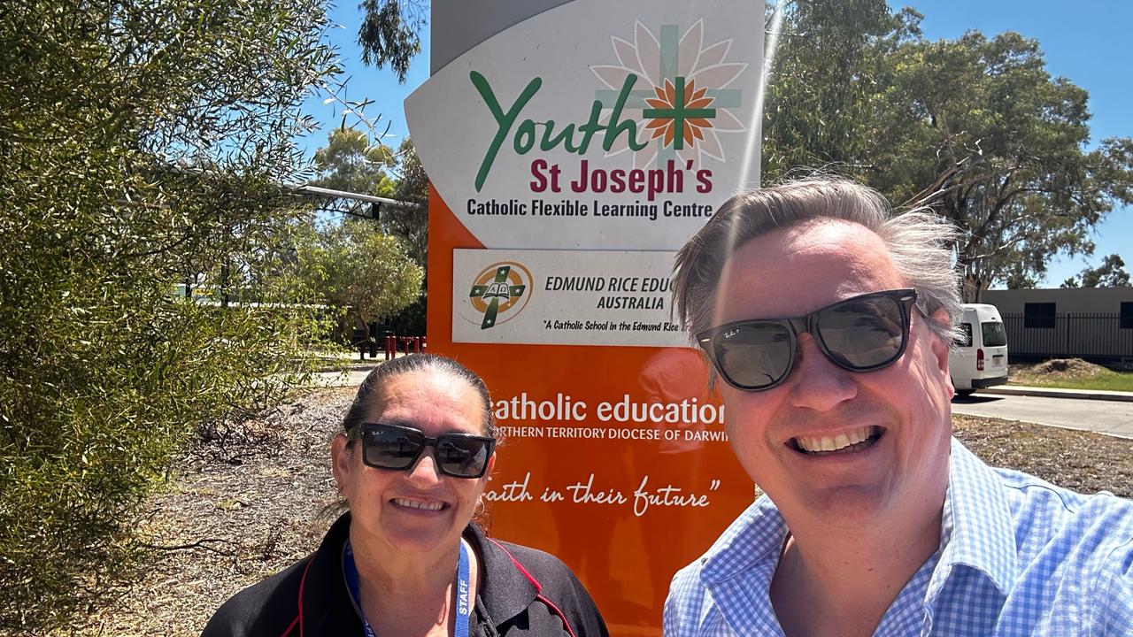 Flexible Schools chief executive Dr Matt Hawkins and St Joseph’s principal Donna Hagen.