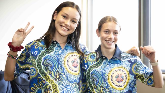 NSW athletes Grace Krouse and Jasynta Lampret. Picture: NCA NewsWIRE/Monique Harmer