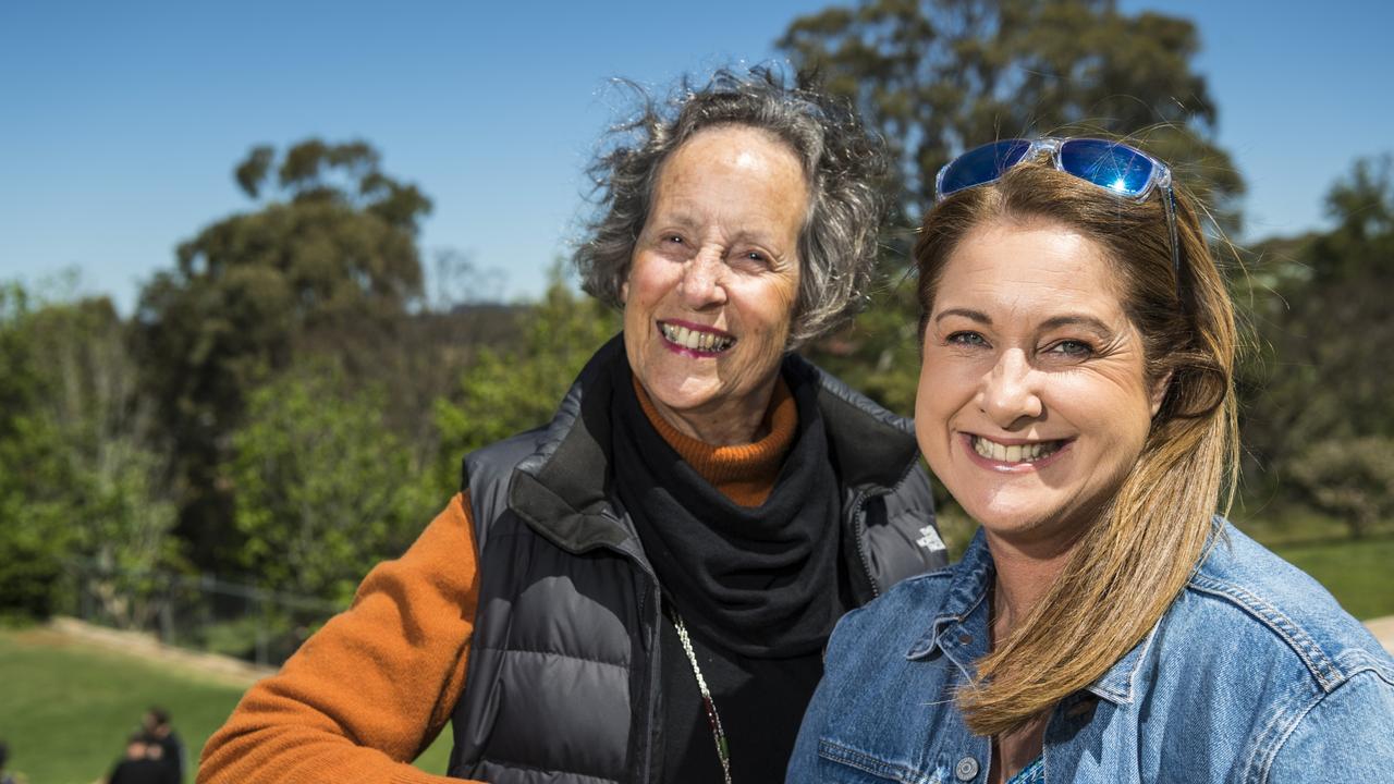 Malela Hayes-St Clair (left) and Eimear McDonagh at Monty Brewing Co on opening weekend, Saturday, October 16, 2021. Picture: Kevin Farmer