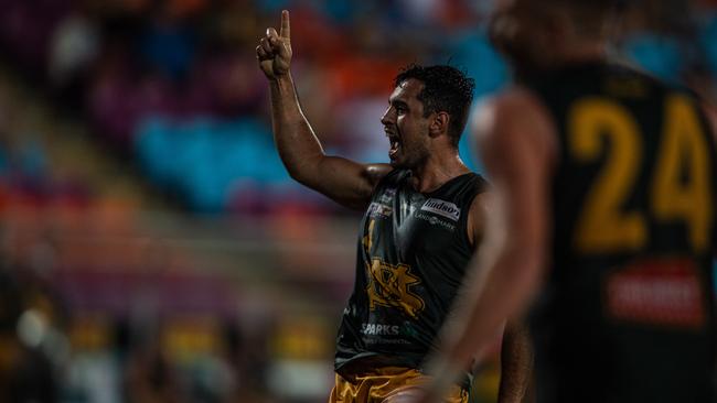 Nathaniel Paredes in the St Mary's vs Southern Districts 2023-24 NTFL men's prelim final. Picture: Pema Tamang Pakhrin