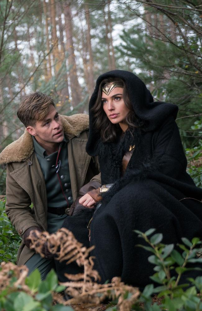 Chris Pine’s wisecracking love interest Steve Trevor saves the day in a scene from Wonder Woman. Picture: Clay Enos / Warner Bros Pictures