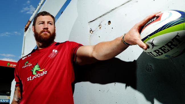Reds recruit Scott Higginbotham is back at Ballymore. Picture: Mark Calleja