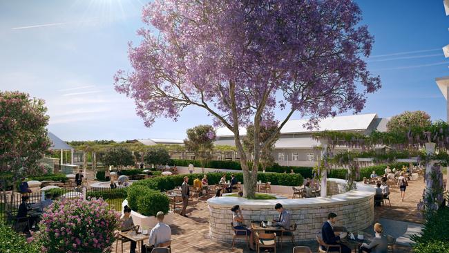 Artist depiction of the garden stables at the new Inglis Riverside Stables in Warwick Farm.