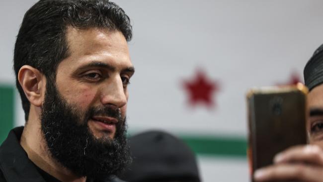 Abu Mohammad al-Jolani, who heads the Islamist group Hayat Tahrir al-Sham (HTS), in March. Picture: AFP