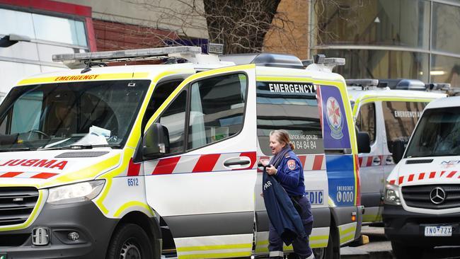 Ambulance Victoria declared a code orange on Wednesday night. Picture: NCA NewsWire / Luis Enrique Ascui