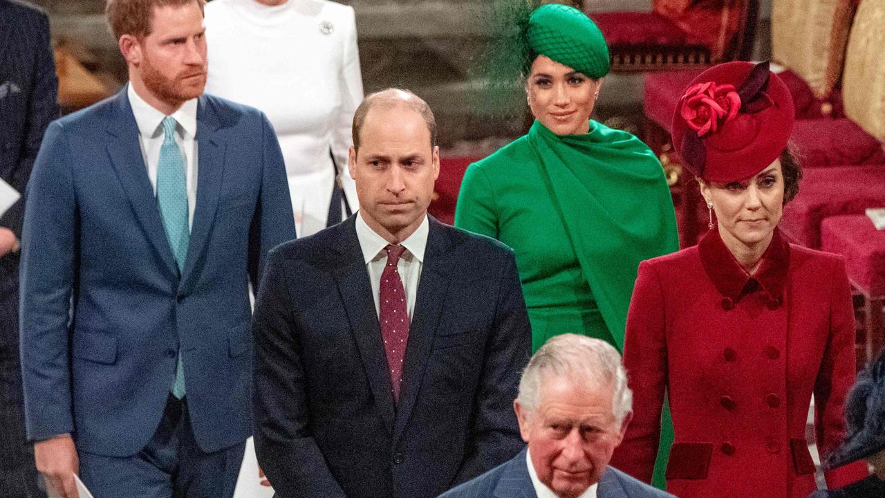 Prince Harry and Meghan Markle had their final royal appearance in March. Picture: Phil Harris/AFP