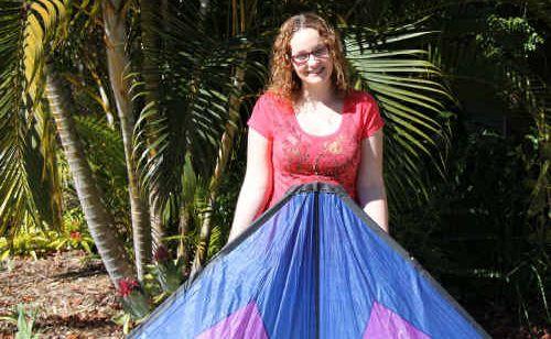 Cody Hawdon at her parents Gulmarrad home, 17 years after her world record flight.