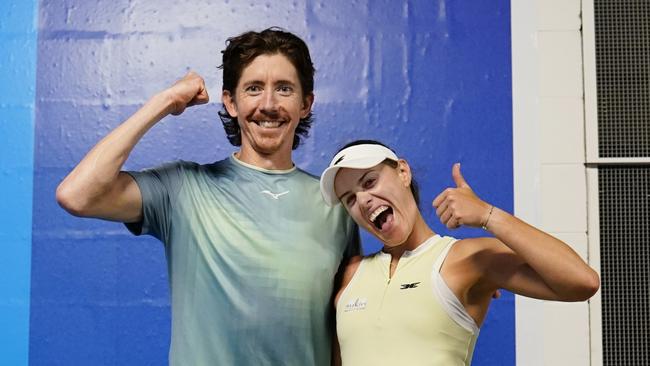 John-Patrick Smith and Kimberly Birrell of Australia have made the final of the mixed doubles at the Australian Open at Melbourne Park. Picture: Tennis Australia/ Scott Barbour.