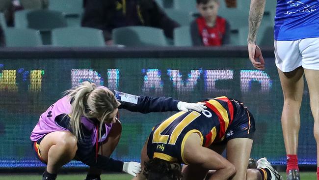 The AFL has cracked down on concussion in recent years. Picture: Sarah Reed