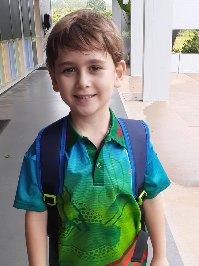 Duni Vasilev starting Year 1 at Ludmilla Primary School. Picture: Yoana Vasileva