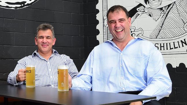 Glenn Ferguson and Peter Poli The Post Office bar on Ocean St, Maroochydore. Photo: Iain Curry / Sunshine Coast Daily