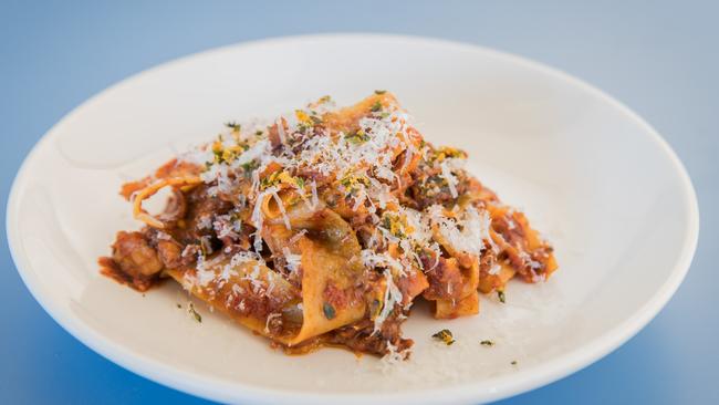 Pasta ragu with slow-cooked beef shin, beef tendon and tongue at Rocker, North Bondi. Picture: Nikki To