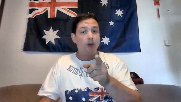 Far-right extremist Ralph Cerminara lost his cool over a non-existent scratch on his car. Picture: YouTube