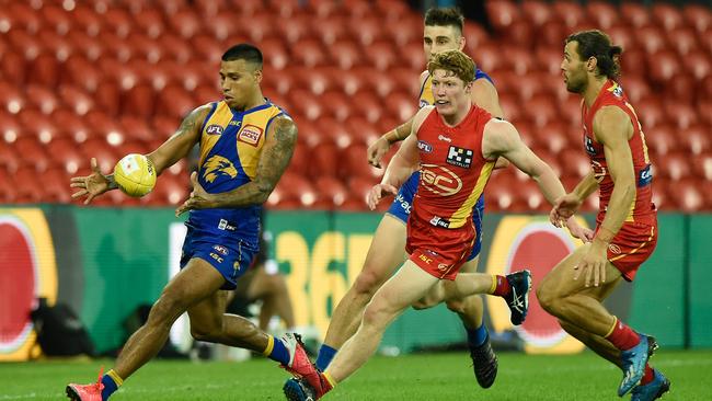 West Coast’s midfield was outgunned in a forgettable loss to Gold Coast.