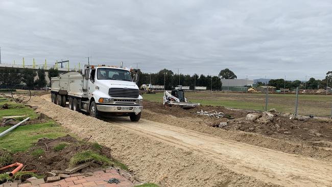 Work underway on the $2m redevelopment at Angle Park. Pic: PAULA THOMPSON