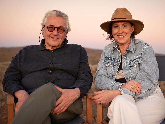 George Miller and Virginia Trioli in the Outback for the return of Creative Types.