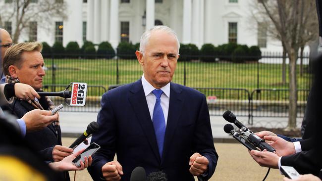 Malcolm Turnbull in Washington. Picture: Nathan Edwards.