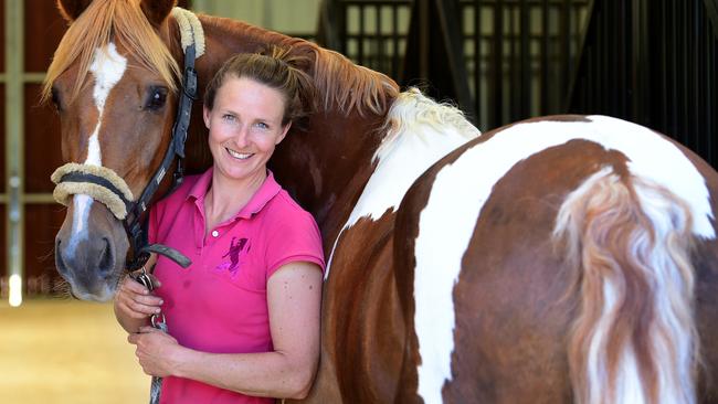 COUNTRY LIVING: Star Farrier Rachael Kane Rachael Kane is a highly skilled farrier who has just returned from Missouri where she received her journeyman accreditation. She wants to show other country women that farrier work is not just for men. Pictured with horse named Champagne Perrier. PICTURE: ZOE PHILLIPS