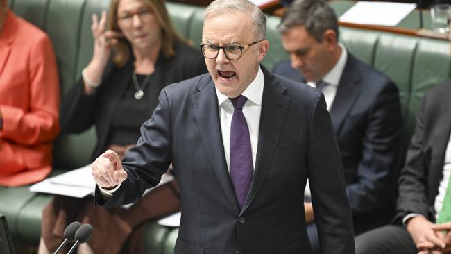 Prime Minister Anthony Albanese on Monday. Picture: NewsWire / Martin Ollman