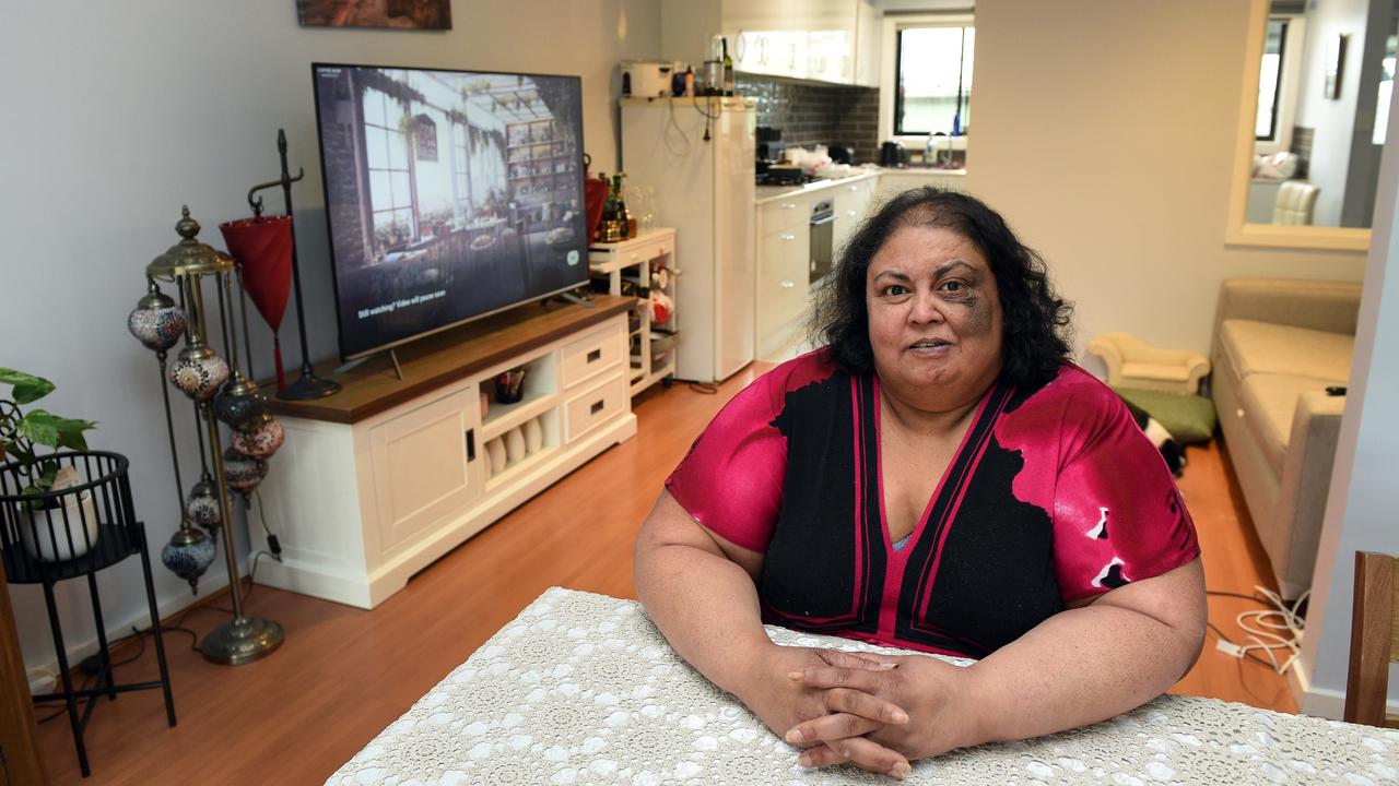 Geelong resident Maryse Symons, can't afford petrol due to the rising cost of transport, and is concerned about the cost-of-living crisis affecting Geelong. Photo: David Smith.