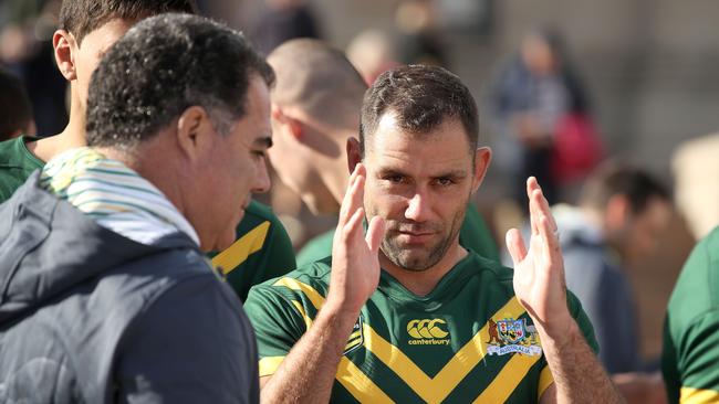 Cameron Smith and Mal Meninga. Picture: Getty Images