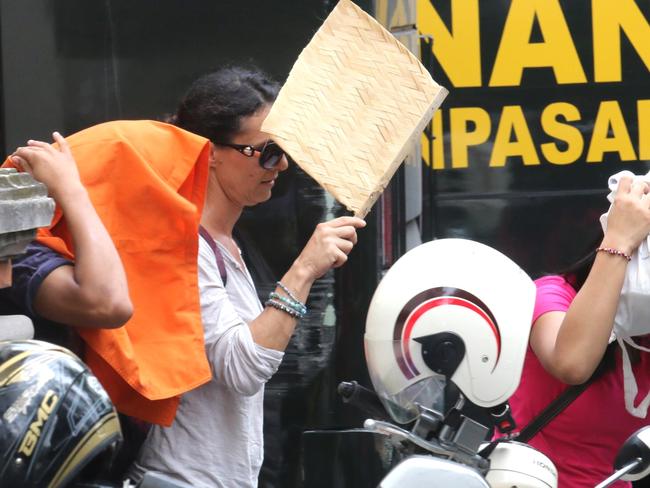 Australian Sara Connor arriving at Denpasar District Court. She and boyfriend David Taylor are accused of murdering a police officer in Kuta. Picture: Lukman S. Bintoro